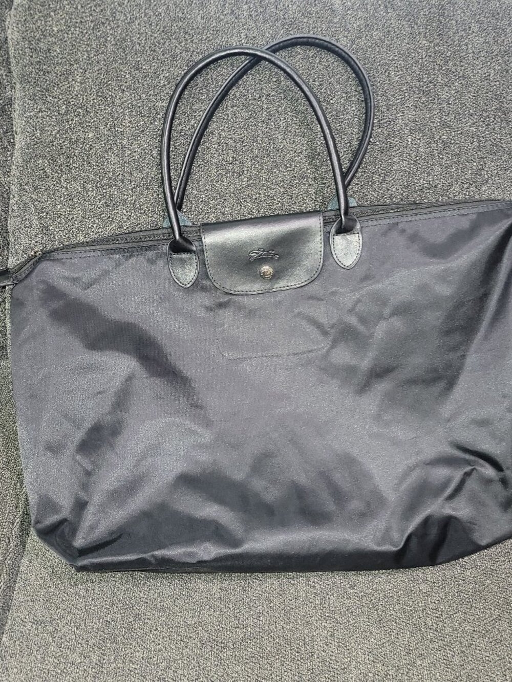 Longchamp Black Le Pliage Large Nylon Tote